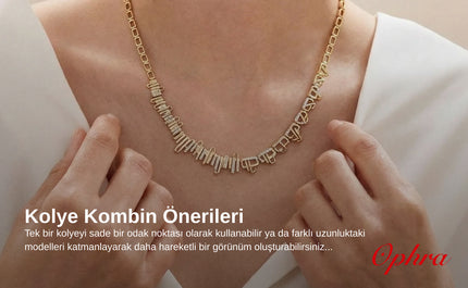 Altın kaplama zincir kolye takan kadın — Kolye Kombin Önerileri | Ophra House