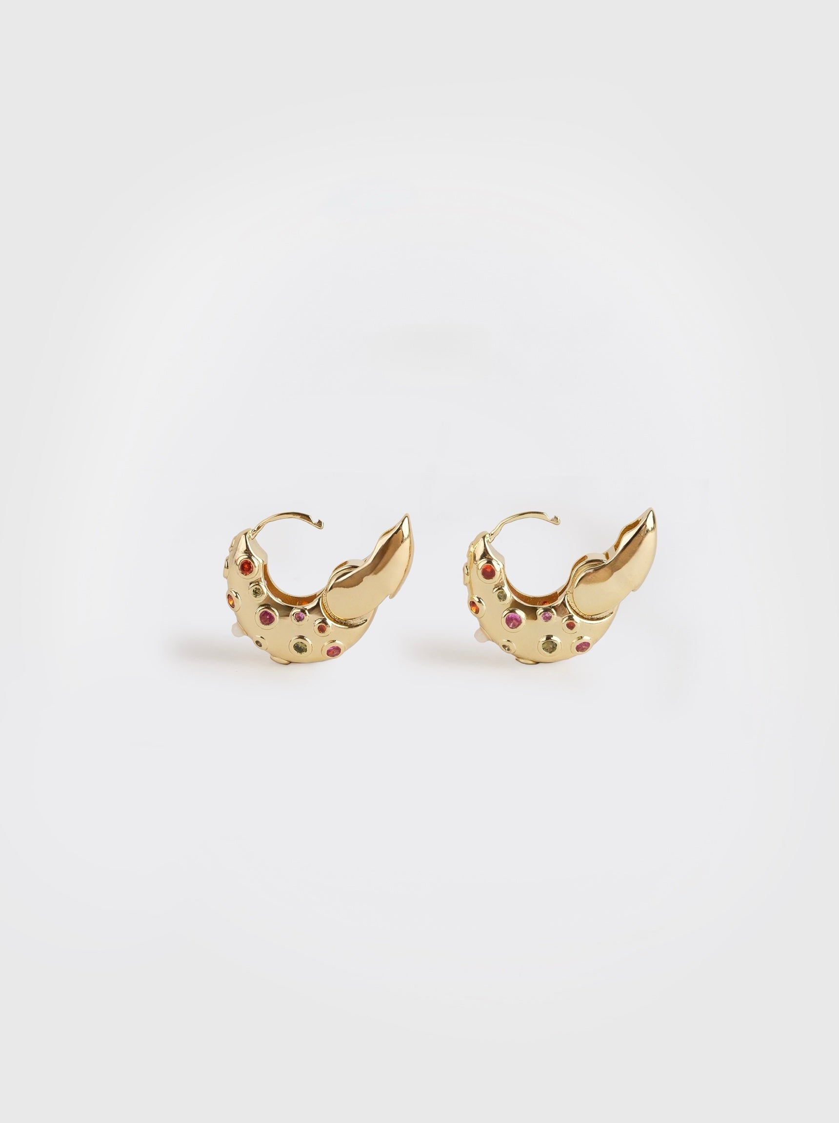 Ophra Romy sarı pirinç küpe